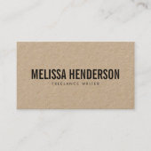 Minimalistisch gebold typografie Real Kraft Visitekaartje (Voorkant)