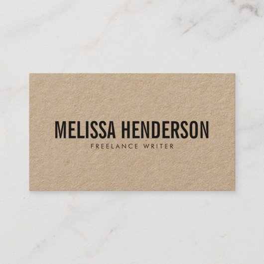 Minimalistisch gebold typografie Real Kraft Visitekaartje (Voorkant)