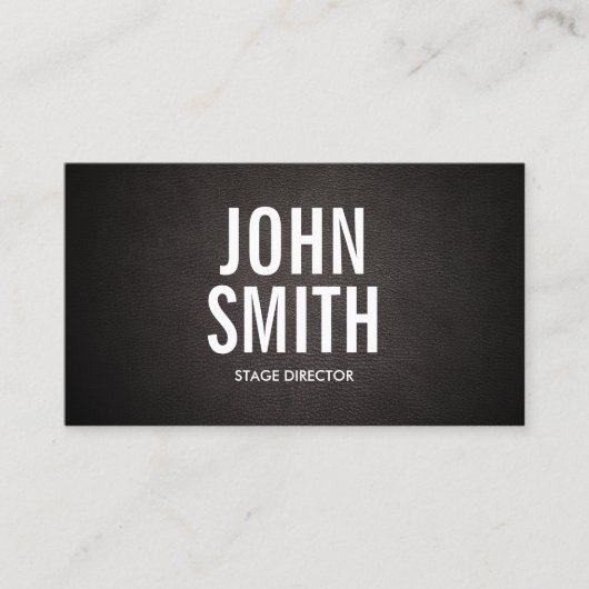Minimalistisch gebold Typografie Stage Director Visitekaartje (Voorkant)