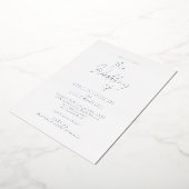 Minimalistisch gebondenheid eenvoudig handschrift folie uitnodiging (Gedraaid)