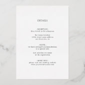 Minimalistisch gebondenheid eenvoudig handschrift folie uitnodiging (Achterkant)