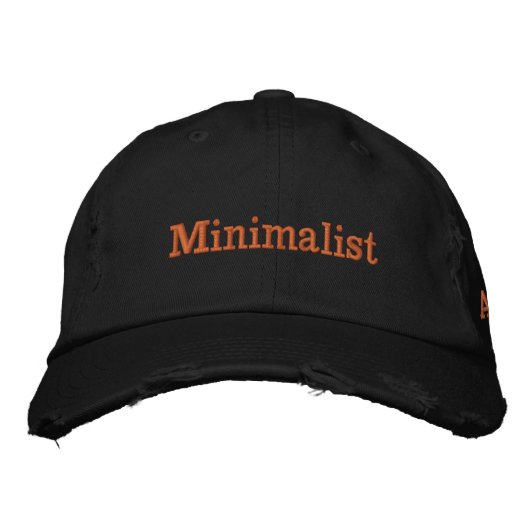minimalistisch geborduurde pet (Voorkant)