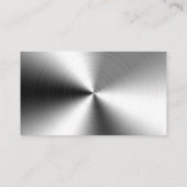 Minimalistisch geborsteld metaal Modern Elegant Visitekaartje (Achterkant)