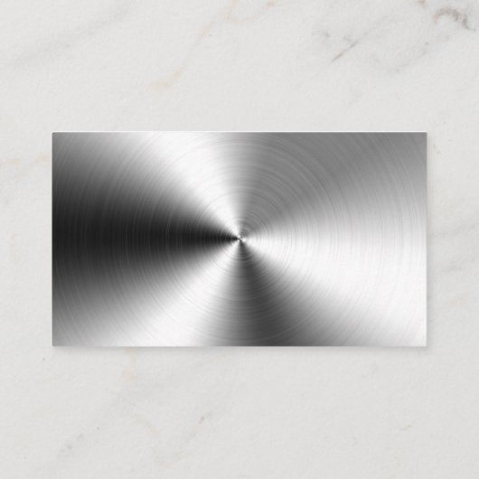 Minimalistisch geborsteld metaal Modern Elegant Visitekaartje (Achterkant)