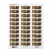 Minimalistisch geborsteld metalen goud voor de cla etiket (Full Sheet)