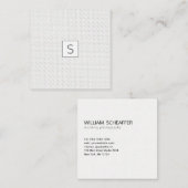 Minimalistisch gebotteld patroontroommodel, eenvou vierkante visitekaartje (Voorkant / Achterkant)