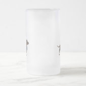 Minimalistisch gebruik van Dachshund Silhouette Matglas Bierpul (Center)