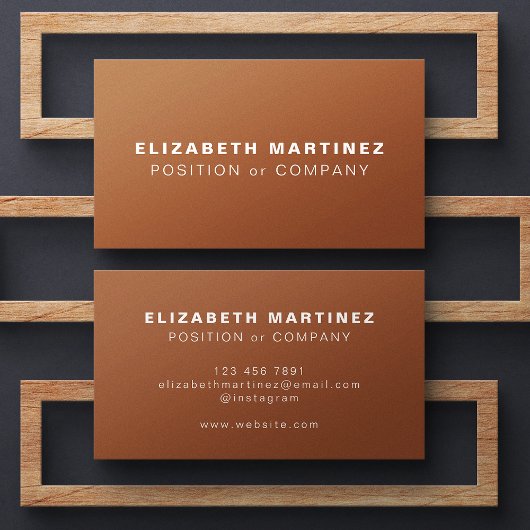 Minimalistisch gebruik van Terracotta Modern Profe Visitekaartje