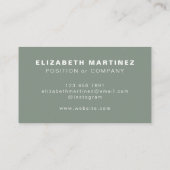 Minimalistisch gebruik voor groene, moderne, profe visitekaartje (Achterkant)