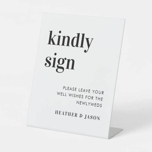 Minimalistisch gebundeld gebitsgebaar voor gebonde reclamebord met voetstuk (Voorkant)