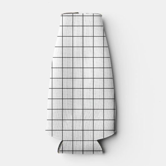 Minimalistisch gecontroleerd rasterpatroon flesjeskoeler (Voorkant)