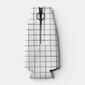 Minimalistisch gecontroleerd rasterpatroon flesjeskoeler (Achterkant)