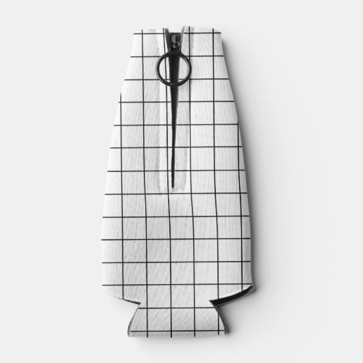 Minimalistisch gecontroleerd rasterpatroon flesjeskoeler (Achterkant)