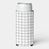Minimalistisch gecontroleerd rasterpatroon seltzer blikjeskoeler (Seltzer Voorkant)