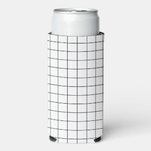 Minimalistisch gecontroleerd rasterpatroon seltzer blikjeskoeler