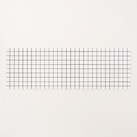 Minimalistisch gecontroleerd rasterpatroon yogamat (Voorkant (horizontaal))