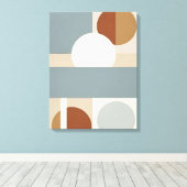 minimalistisch gedempt geometrisch Abstract Canvas Afdruk (Insitu (Houten vloer))