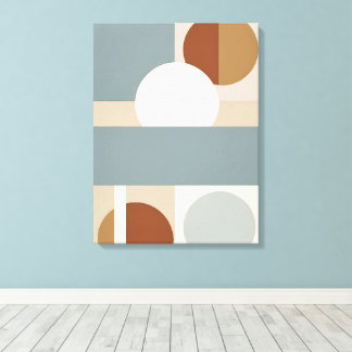 minimalistisch gedempt geometrisch Abstract Canvas Afdruk