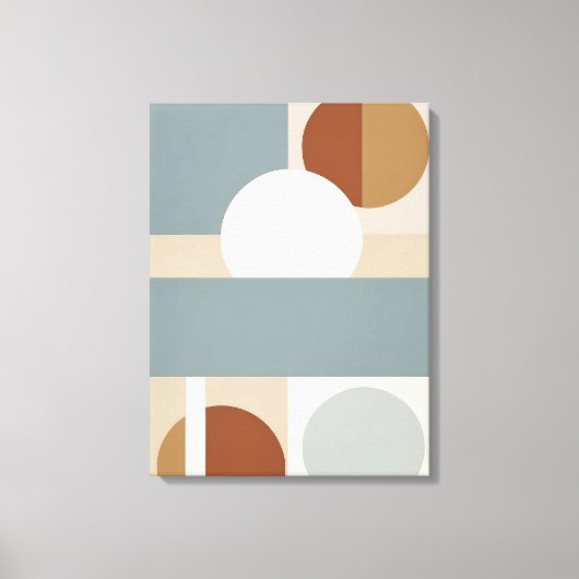 minimalistisch gedempt geometrisch Abstract Canvas Afdruk (Voorkant)