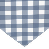 Minimalistisch gedempt marineblauw gingham geruite korte tafelloper (Hoek)