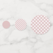 Minimalistisch gedempt roze schaduw geruite patroo confetti (Voorkanten)