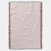 Minimalistisch gedempt roze schaduw geruite patroo deken (Voorkant Verticaal)