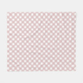 Minimalistisch gedempt roze schaduw geruite patroo fleece deken (Voorkant (Horizontaal))