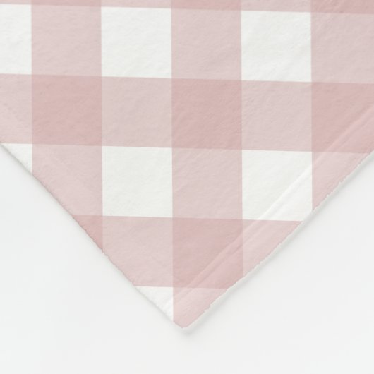 Minimalistisch gedempt roze schaduw geruite patroo fleece deken (Hoek)