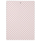 Minimalistisch gedempt roze schaduw geruite patroo klembord (Achterkant)