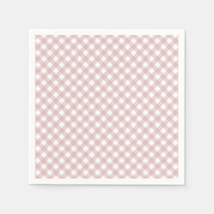 Minimalistisch gedempt roze schaduw geruite patroo servet