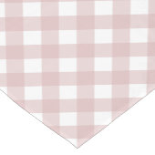Minimalistisch gedempt roze schaduw gingham geruit korte tafelloper (Hoek)
