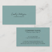 Minimalistisch gedempte zwarte achtergrondtekst visitekaartje (Voorkant / Achterkant)