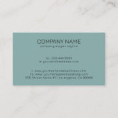 Minimalistisch gedempte zwarte achtergrondtekst visitekaartje (Achterkant)