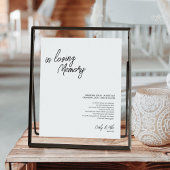 Minimalistisch gedenkteken - "In liefdevolle herin Poster