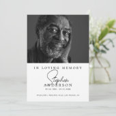 Minimalistisch gedenkteken, viering van het leven  programmakaart (Staand voorkant)