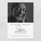 Minimalistisch gedenkteken, viering van het leven  programmakaart (Voorkant)