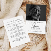 Minimalistisch gedenkteken, viering van het leven  programmakaart