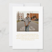 Minimalistisch geel 2025 foto Afstuderen Aankondiging (Achterkant)