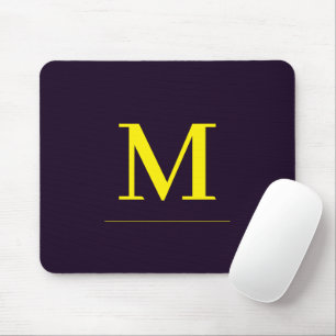 Minimalistisch geel elegant verfijnd monogram muismat