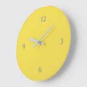 Minimalistisch geel en grijs grote klok (Hoek)