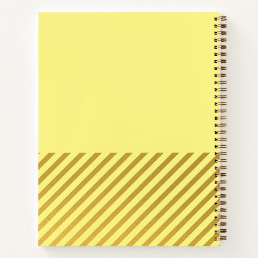 Minimalistisch geel gouden strepen wachtwoord Noti Notitieboek (Achterkant)