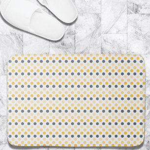 Minimalistisch Geel Grijs Stippenpatroon Badmat