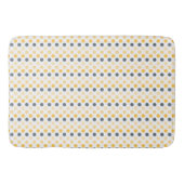 Minimalistisch Geel Grijs Stippenpatroon Badmat (Voorkant)