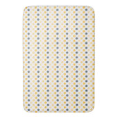 Minimalistisch Geel Grijs Stippenpatroon Badmat (Voorkant Verticaal)