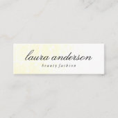 Minimalistisch geel met schuine streep mini visitekaartje (Voorkant)