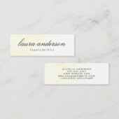 Minimalistisch geel met schuine streep mini visitekaartje (Voorkant / Achterkant)