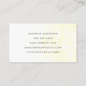 Minimalistisch geel met schuine streep visitekaartje (Achterkant)