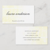 Minimalistisch geel met schuine streep visitekaartje (Voorkant / Achterkant)