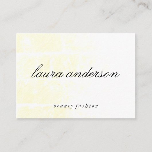 Minimalistisch geel met schuine streep visitekaartje (Voorkant)