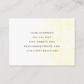 Minimalistisch geel met schuine streep visitekaartje (Achterkant)